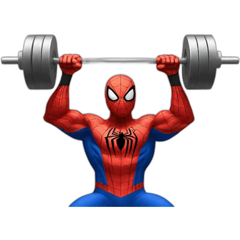 spiderman lifting weights emoji