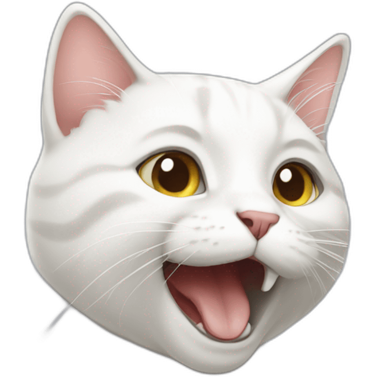 white-cat-Celebrating  emoji