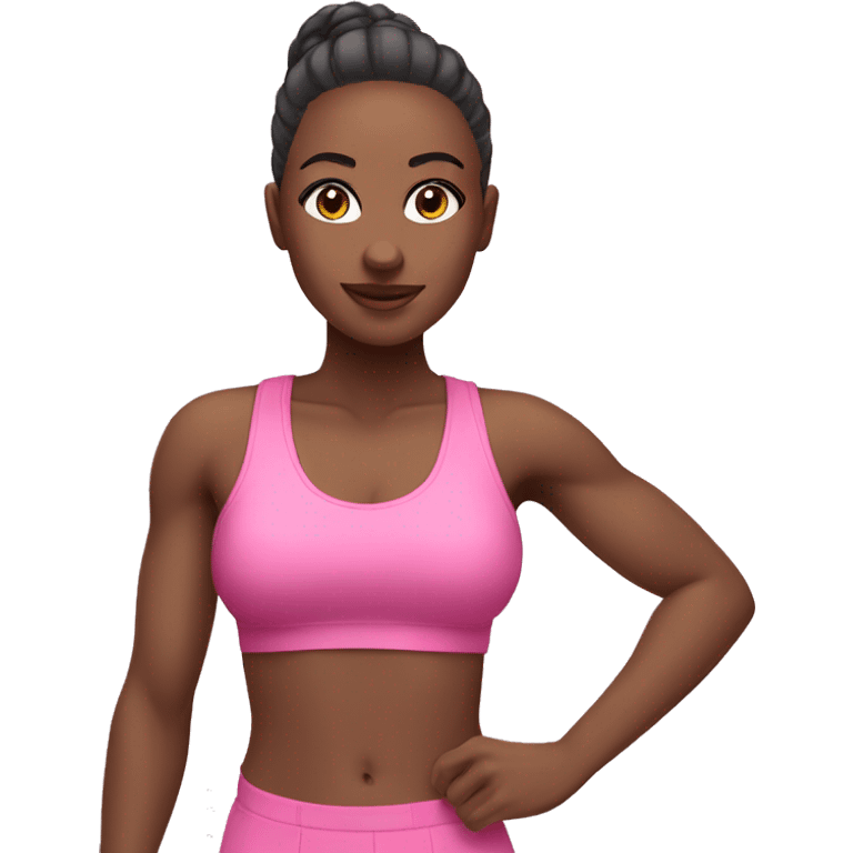 Gym girl in pink outfit emoji