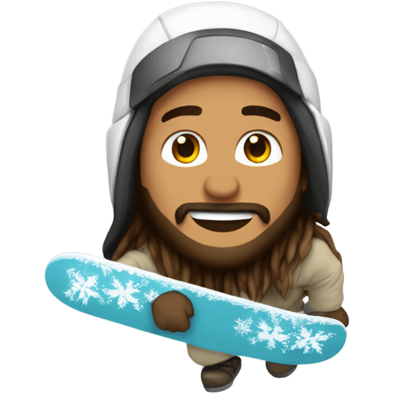 Jesús snowboarding  emoji