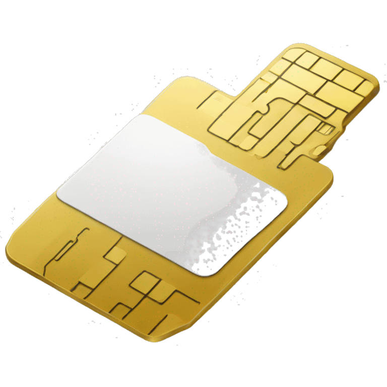 SIM card with white and gold colors emoji