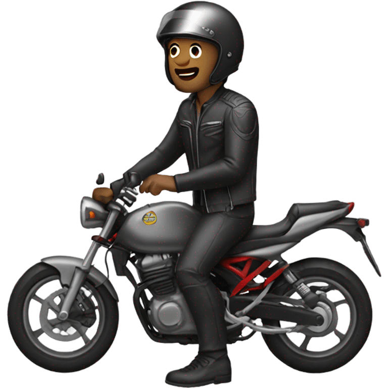 man with motorcycle helmet emoji