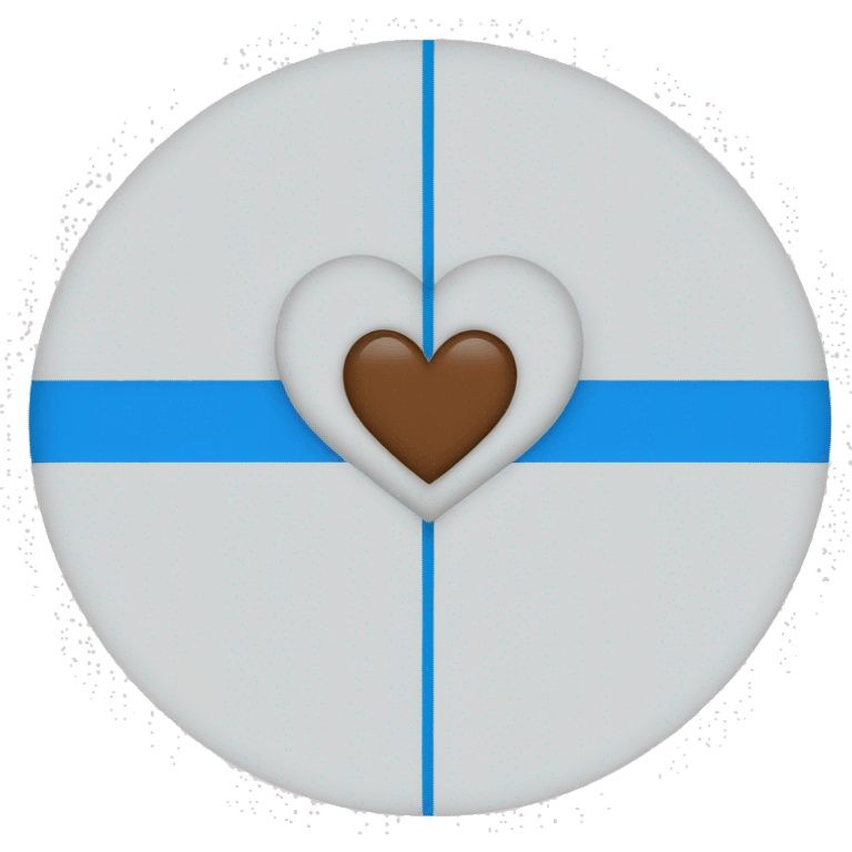 Heart in half blue and half white emoji