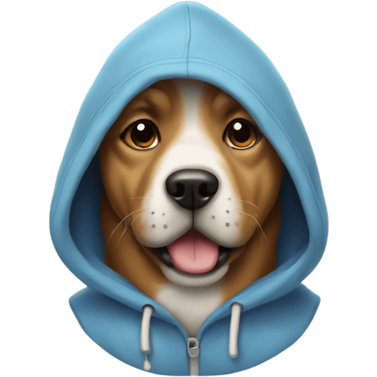 Dog with a hoodie emoji