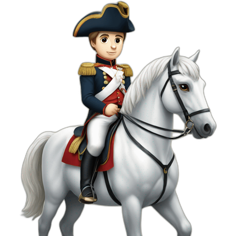 young napoleon on white horse emoji