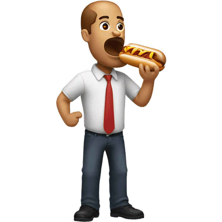 man eating hotdog emoji