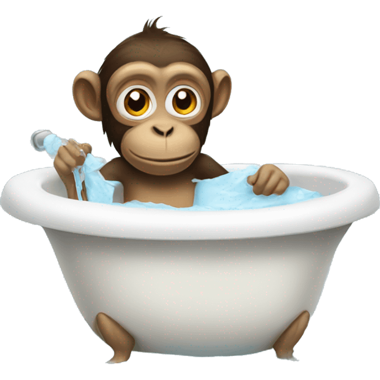 monkey in bathtub emoji