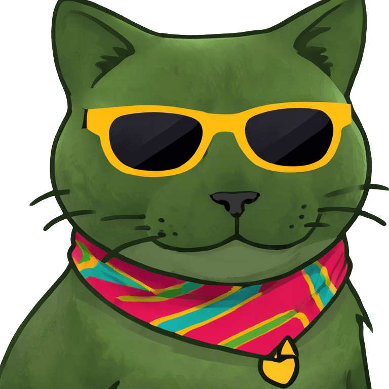 Cat with sunglasses emoji