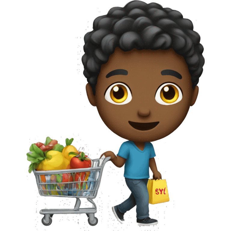 Boy going shopping  emoji