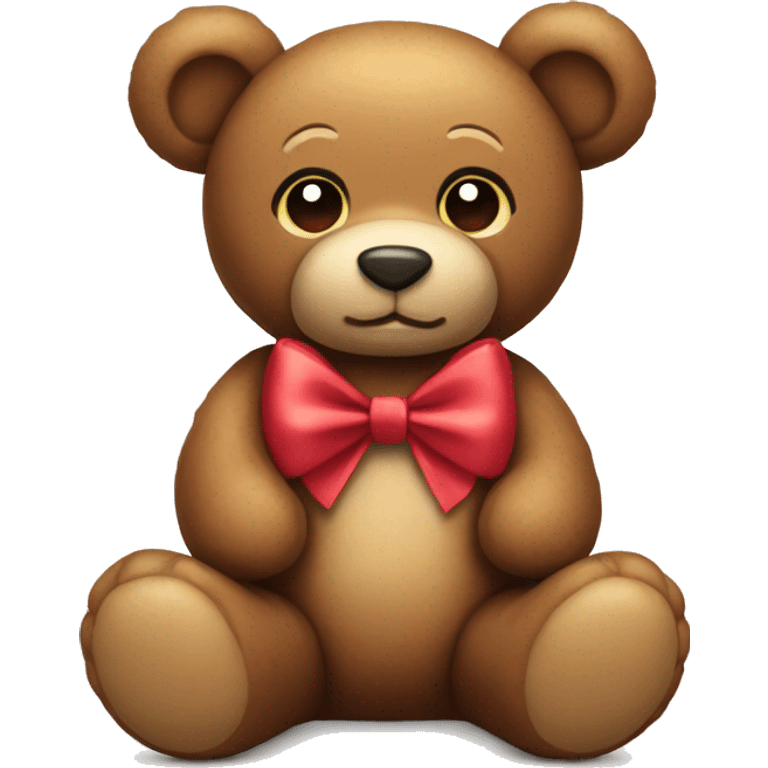 Teddy bear with a bow  emoji