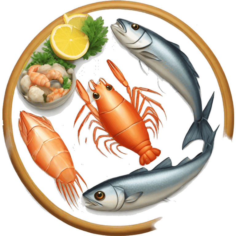 Seafood plate emoji