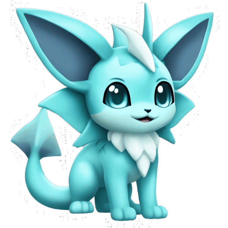 Kawaii Vaporeon-Glaceon-Pokémon full body emoji