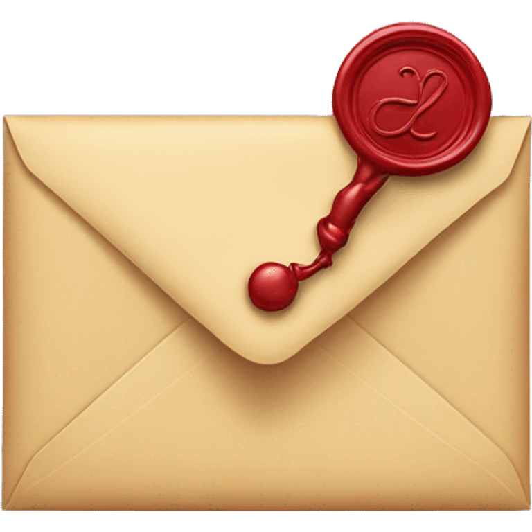 an envelope with a wax seal emoji