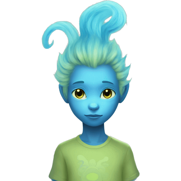 na'vi human blue skin bioluminescence teen hybrid boy tail alien cat face emoji