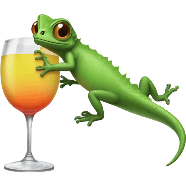 Drunk lizard  emoji