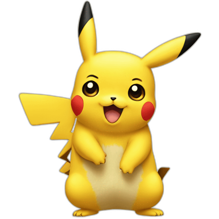 pikachu, but has odd finger counts emoji