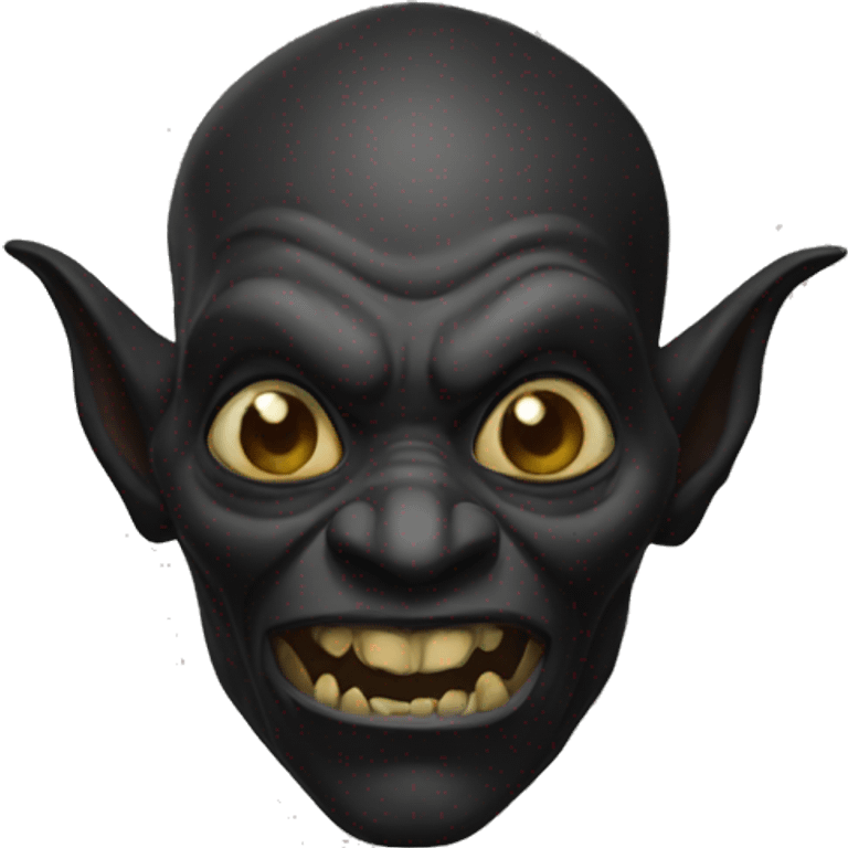 a black goblin emoji