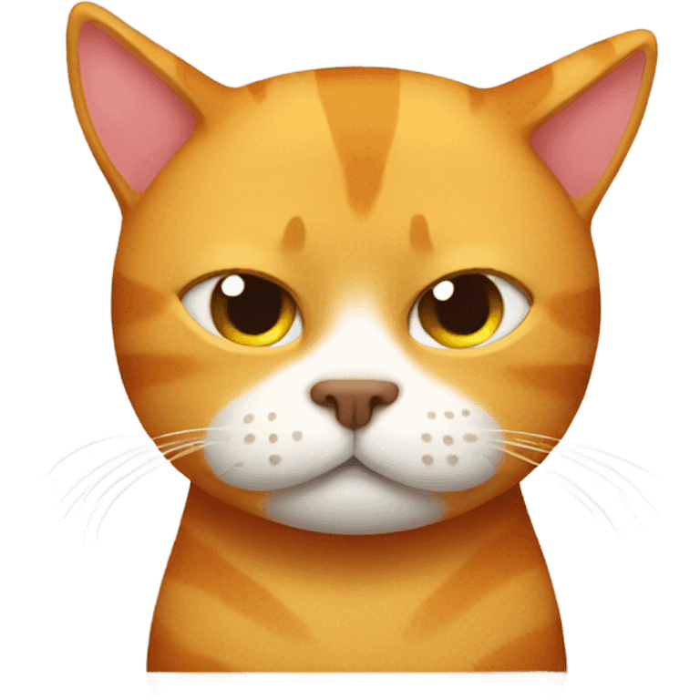 Hungover ginger cat emoji