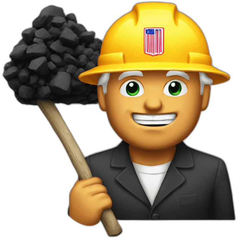 Trump digging coal emoji