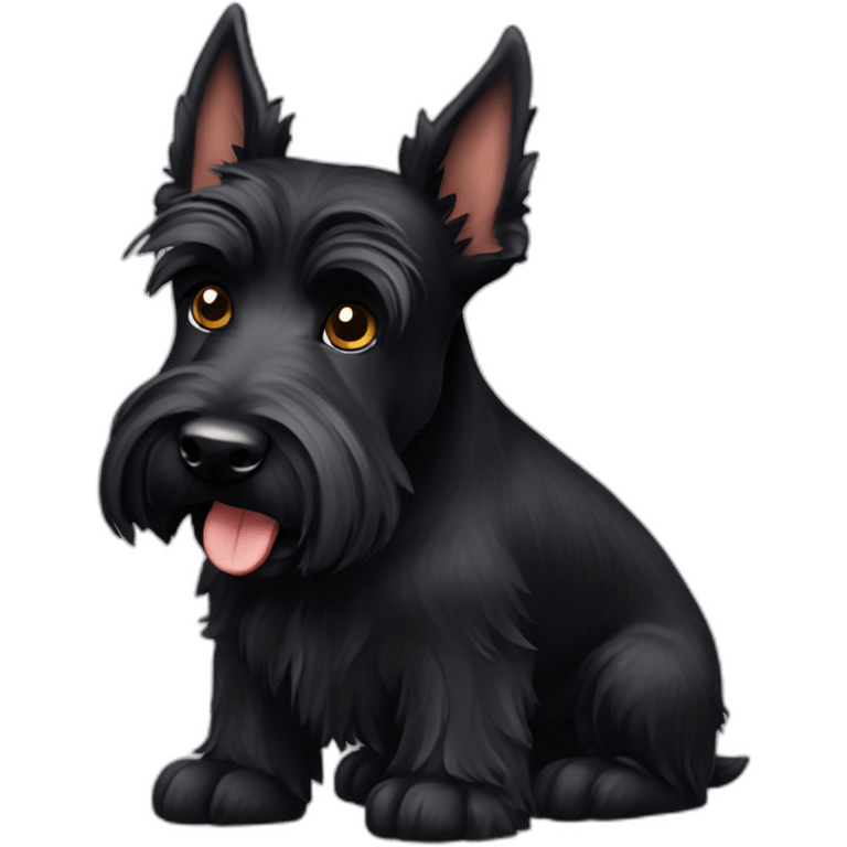 scottish-terrier-dog-black-walk emoji