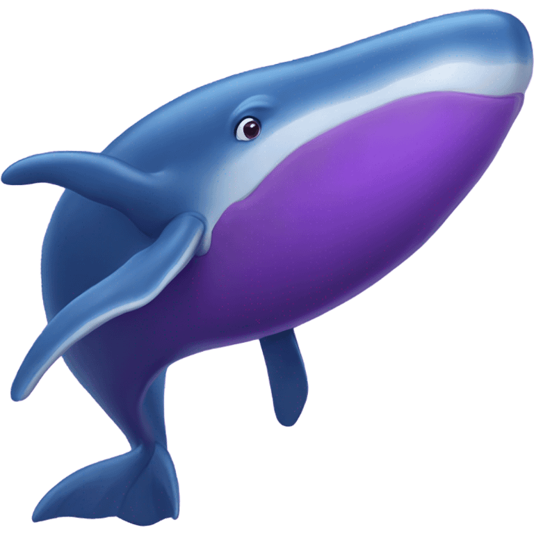 Blue whale purple, open mouth emoji