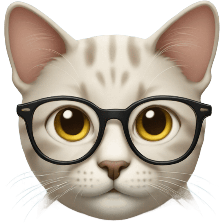 cat wearing glasses emoji