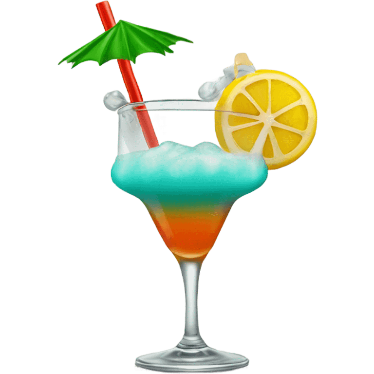 cocktail with foam emoji