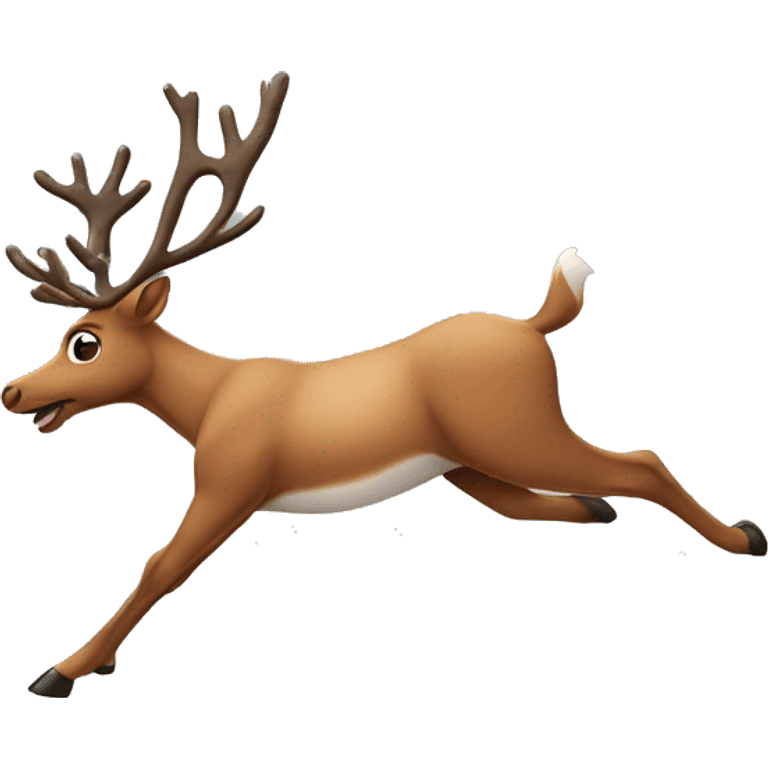 reindeer running on roof emoji