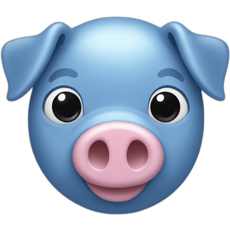 blue pig head emoji