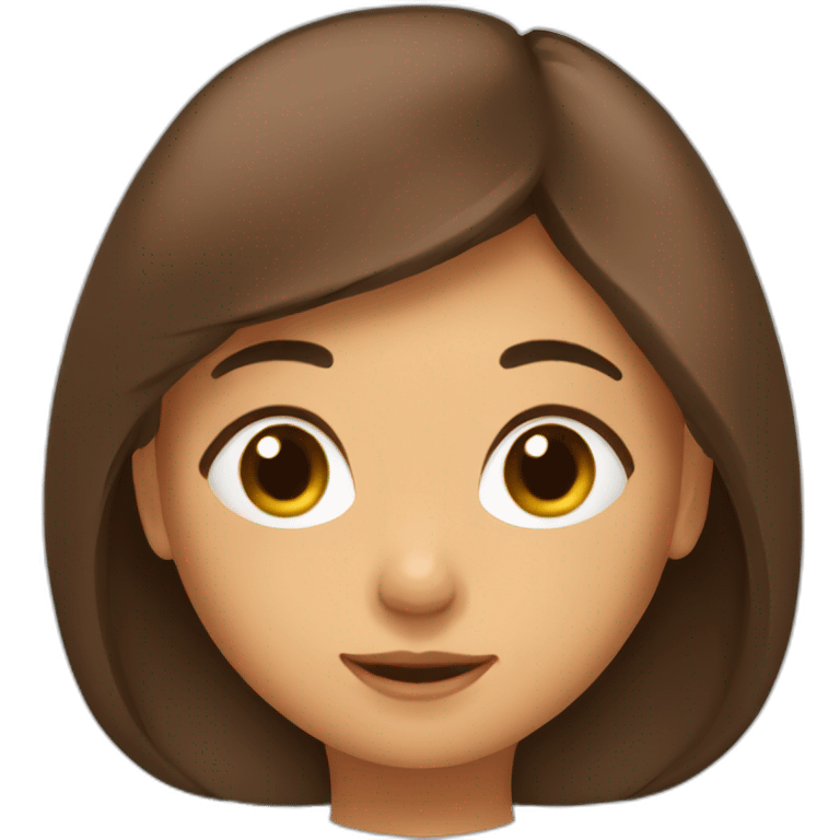 Petit brune avec petit brun emoji