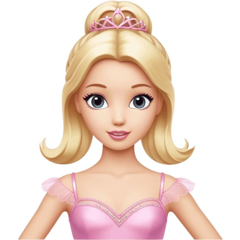 Blonde Barbie ballerina princess emoji