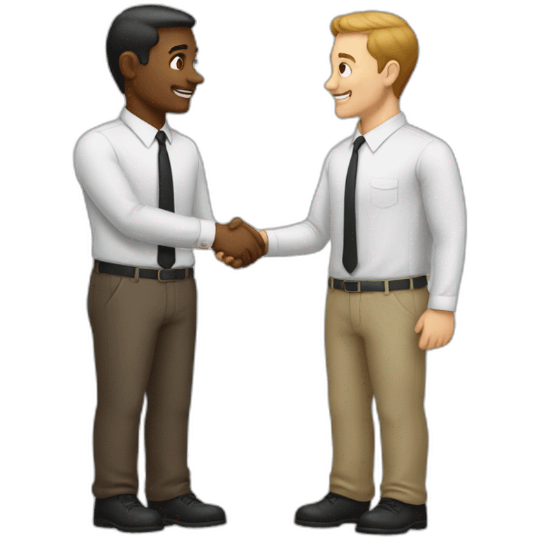 two white guys shaking hands emoji