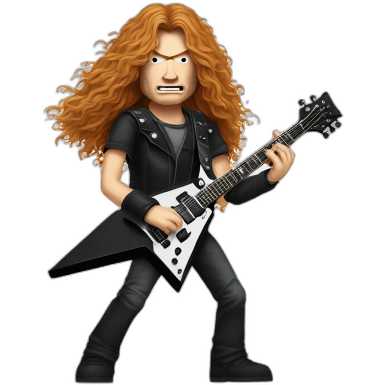 Dave Mustaine avec une guitare emoji