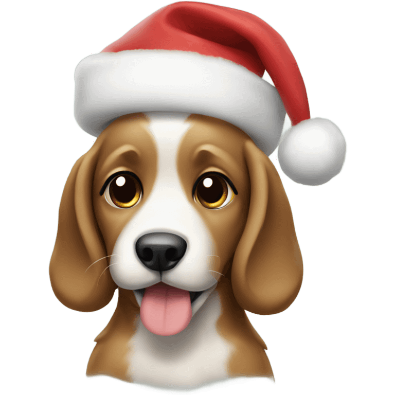 Christmas puppy emoji