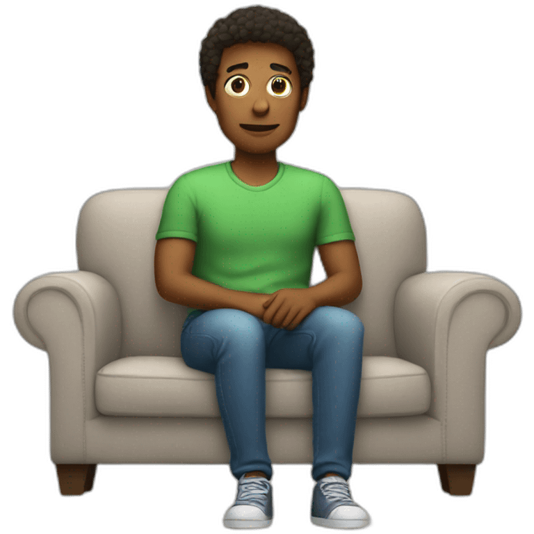 Character sitting on the Couch emoji