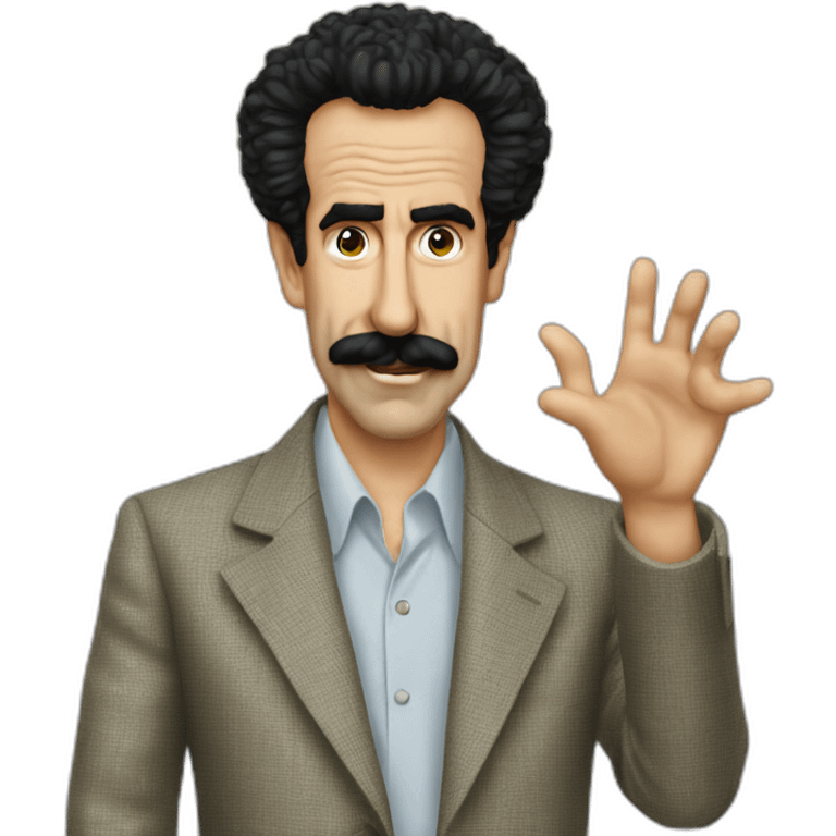 Borat waving emoji