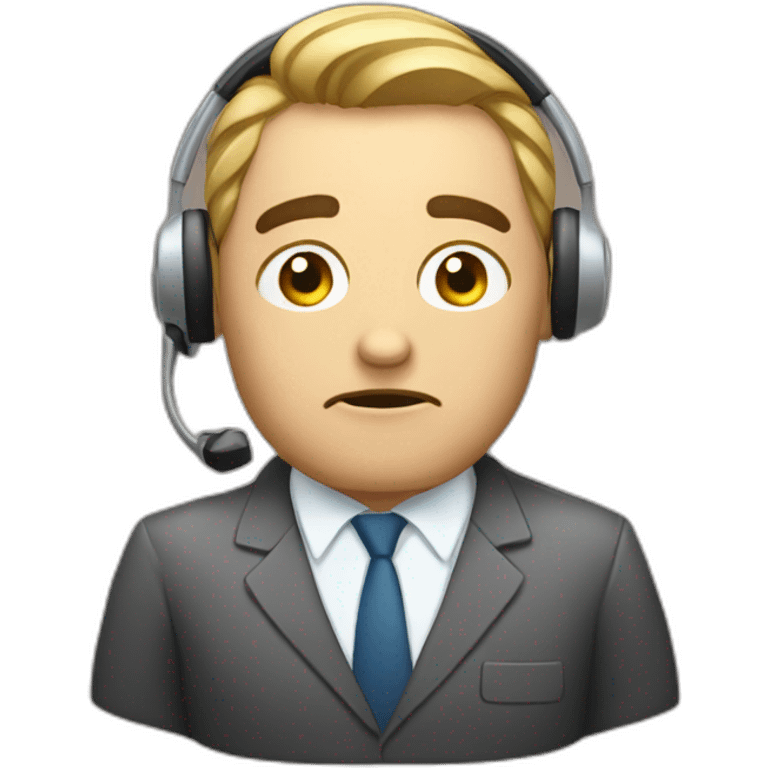 Bored telemarketing agent emoji