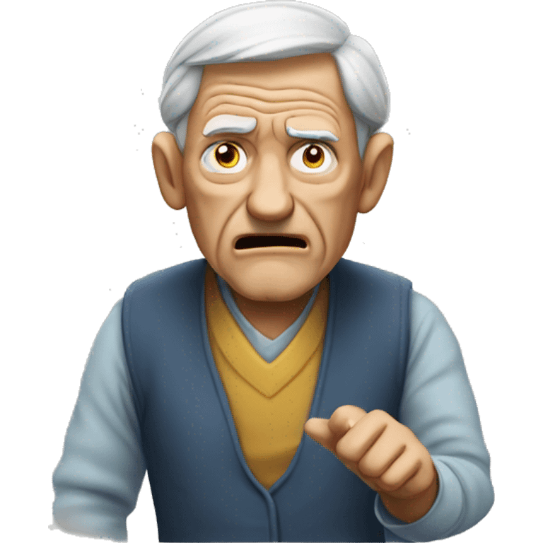 old man saying duh but also angry and impatien emoji