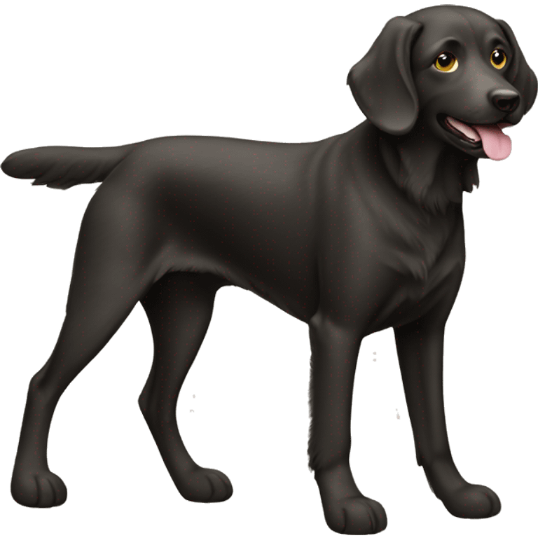 Flatcoat retriver dog emoji