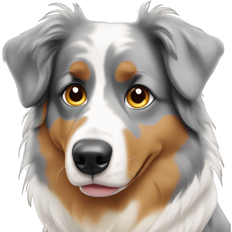 sad australian shepherd  emoji