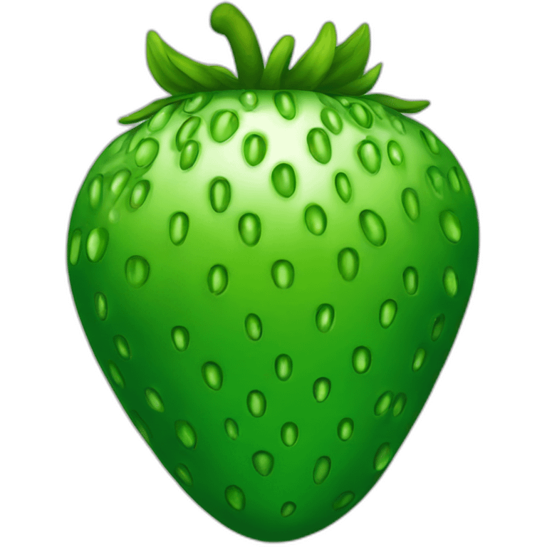 Green strawberry emoji