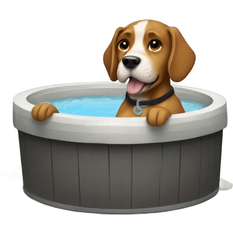 Dogs in hottub  emoji