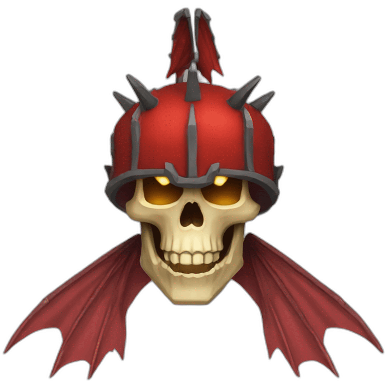 head hat skull Red dragon Minecraft delegate emoji