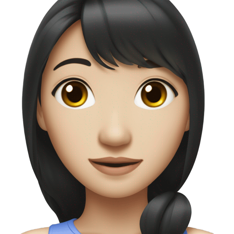 A 19 year old cute chinese spy lady with nice black hair emoji