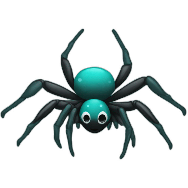 spider aqua black emoji