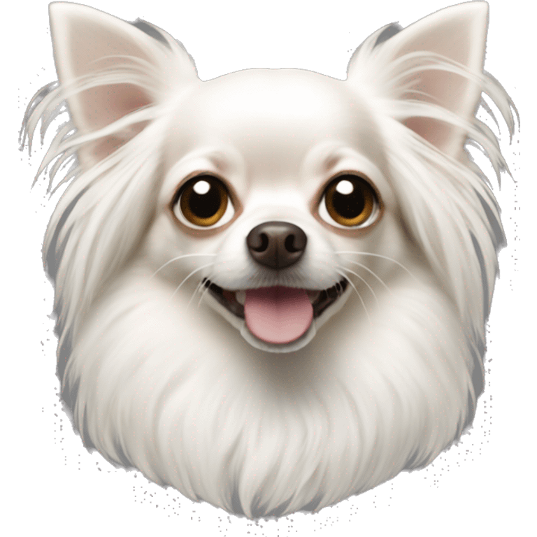 white long-haired chihuahua face emoji