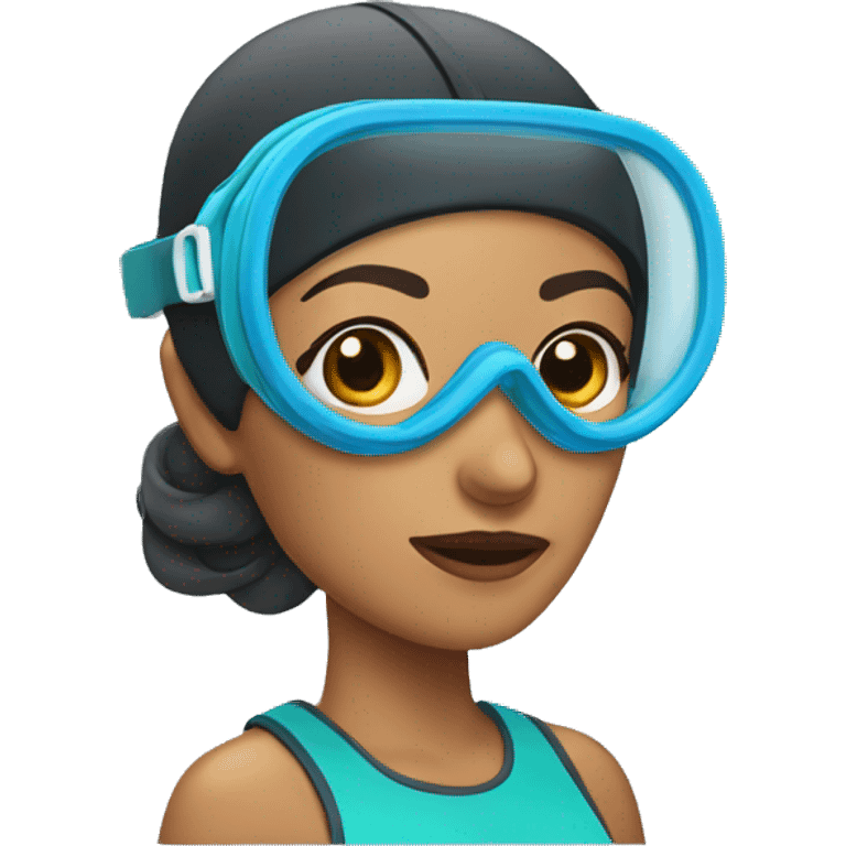 woman wearing snorkel mask emoji