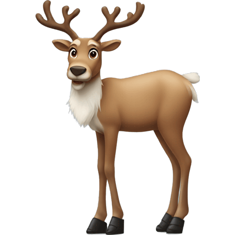 Reindeer wearing big shoes emoji