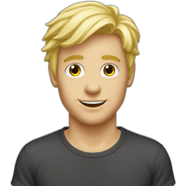 Blond guy tshirt mapfre emoji