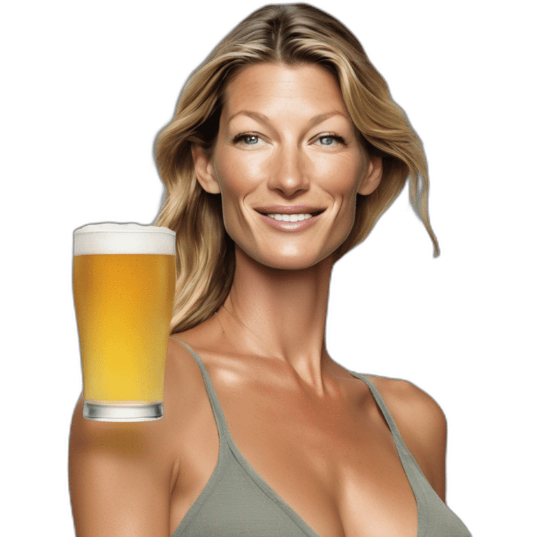 Gisele Bündchen drinking beer emoji